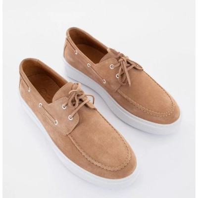 Ανδρικά Παπούτσια Boat Riviera 2072 Linen Dorato Suede ΜΠΕΖ
