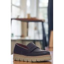 KNACK Ανδρικά ΜΑΥΡΑ Sneakers  LOAFER λαστιχένια σόλα 25705