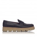 KNACK Ανδρικά ΜΑΥΡΑ Sneakers  LOAFER λαστιχένια σόλα 25705