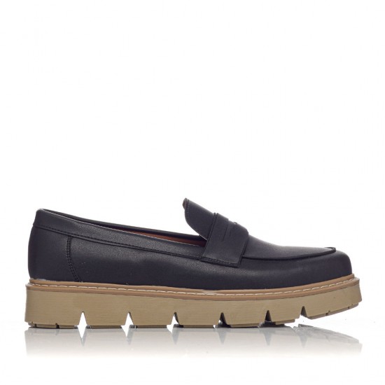 KNACK Ανδρικά ΜΑΥΡΑ Sneakers  LOAFER λαστιχένια σόλα 25705
