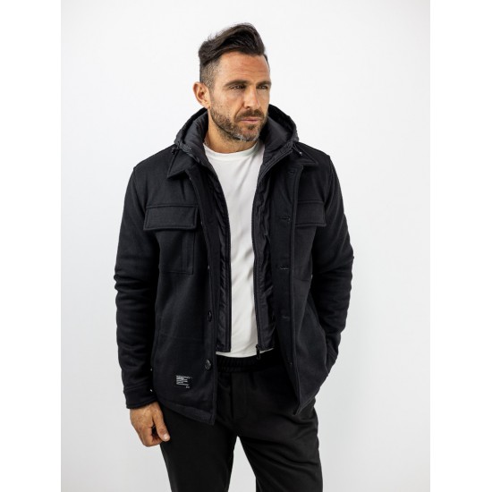 MANAGER Μπουφάν με αποσπώμενο γιλέκο Regular Fit Μαυρο 2544