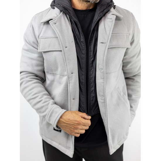 MANAGER Μπουφάν με αποσπώμενο γιλέκο Regular Fit Γκρι 2544