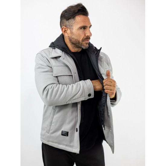 MANAGER Μπουφάν με αποσπώμενο γιλέκο Regular Fit Γκρι 2544