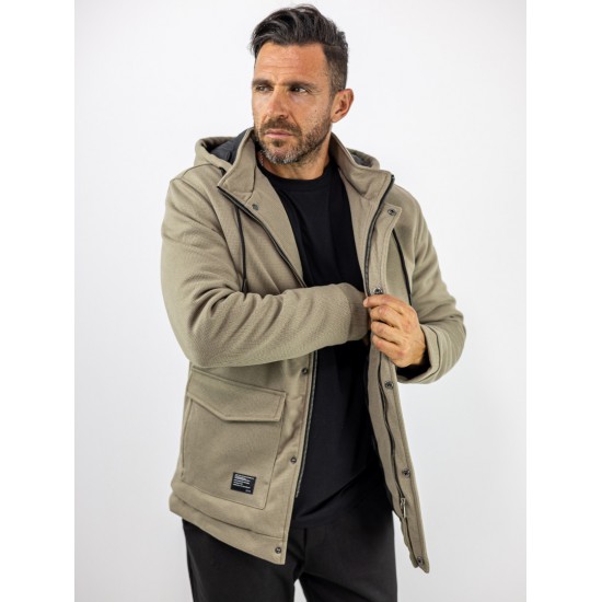 MANAGER Μπουφάν με αποσπώμενη κουκούλα  Regular Fit Μπεζ 2548