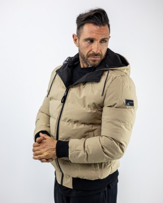 MANAGER Μπουφάν Regular Fit Διπλής όψης Μπέζ/Μαύρο 2531