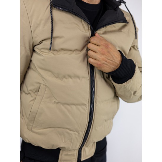 MANAGER Μπουφάν Regular Fit Διπλής όψης Μπέζ/Μαύρο 2531