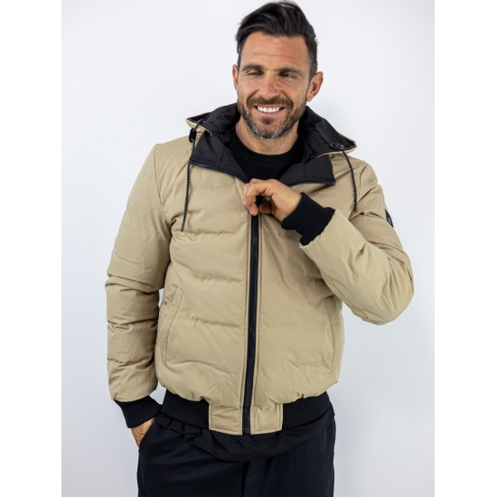 MANAGER Μπουφάν Regular Fit Διπλής όψης Μπέζ/Μαύρο 2531