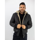 MANAGER Μπουφάν Regular Fit Διπλής όψης Μπέζ/Μαύρο 2531