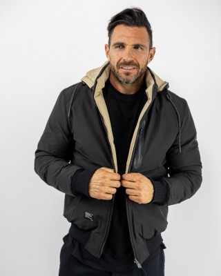 MANAGER Μπουφάν Regular Fit Διπλής όψης Μπέζ/Μαύρο 2531