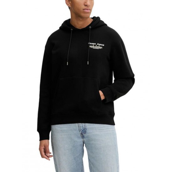Ανδρική Μπλούζα Φούτερ GUESS JEANS M5BQ27K9V31-JBLK Μαύρο