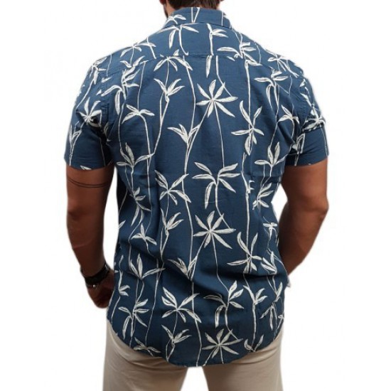 Rebase - 251RGS-5051 - Short Sleeve Shirt - Colonial Blue - Κοντομάνικο Πουκάμισο