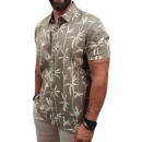 Rebase - 251RGS-5051 - Short Sleeve Shirt - Olive Haze - Κοντομάνικο Πουκάμισο