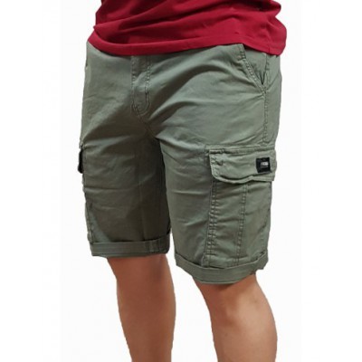 ΑΝΔΡΙΚΗ ΒΕΡΜΟΥΔΑ Rebase - 251RMSHO-7001 - Cargo Shorts - Lt. Olive - Βερμούδα