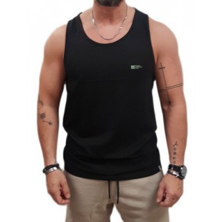Rebase- 251RTSL-9023 - Sleeveless T-Shirt - Black- Μπλούζα αμάνικη