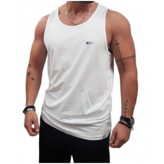 Rebase- 251RTSL-9023 - Sleeveless T-Shirt - White - Μπλούζα αμάνικη