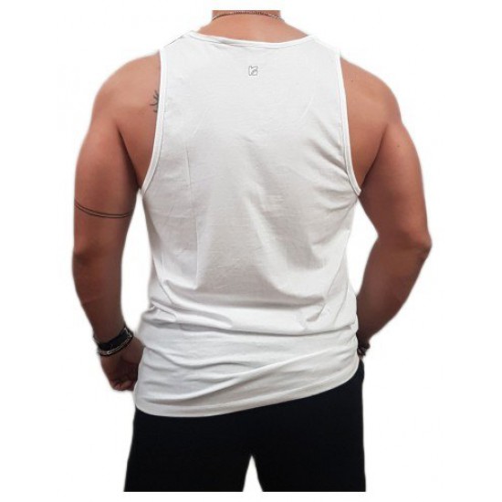 Rebase- 251RTSL-9023 - Sleeveless T-Shirt - White - Μπλούζα αμάνικη