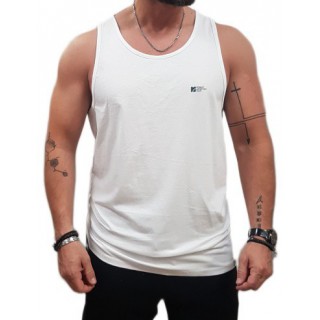 Rebase- 251RTSL-9023 - Sleeveless T-Shirt - White - Μπλούζα αμάνικη