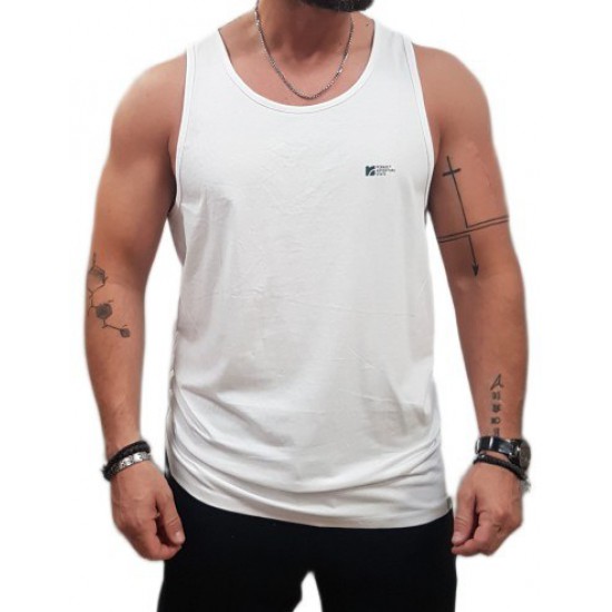 Rebase- 251RTSL-9023 - Sleeveless T-Shirt - White - Μπλούζα αμάνικη