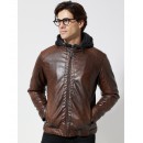 TRESOR Ανδρικό Jacket Eco-Leather Μπουφάν VENERO 2171-1 Καφέ