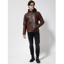 TRESOR Ανδρικό Jacket Eco-Leather Μπουφάν VENERO 2171-1 Καφέ