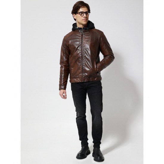 TRESOR Ανδρικό Jacket Eco-Leather Μπουφάν VENERO 2171-1 Καφέ
