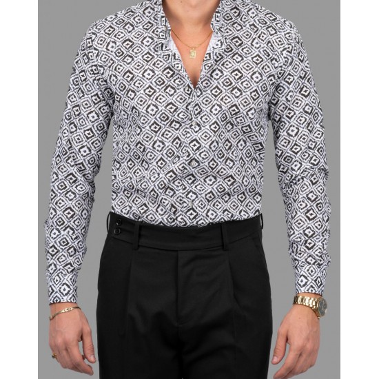 DEZING ΠΟΥΚΑΜΙΣΟ ΜΑΥΡΟ ΛΕΥΚΟ D-2472