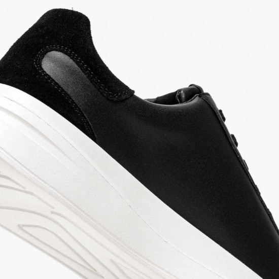 GUESS ELBAN LEATHER SNEAKERS MEN GUES SFMFBANLEL12-BLACK