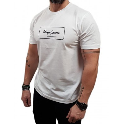 Pepe Jeans - PM5010365-800 - Gilbert Tee - White - Μπλούζα μακό