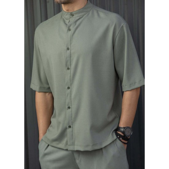 HENRY CLOTHING 9-146-SHIRT -KHAKI