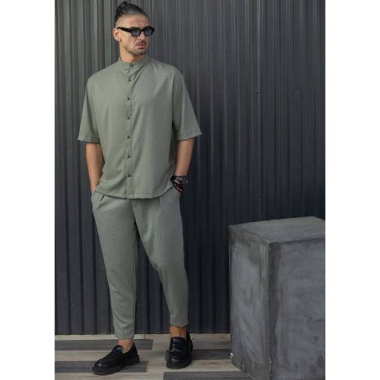 HENRY CLOTHING 9-146-SHIRT -KHAKI