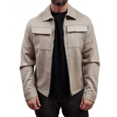 Smart - 55-201-001 - Sacket Suede Bomber - Beige - Μπουφάν Δερματίνη