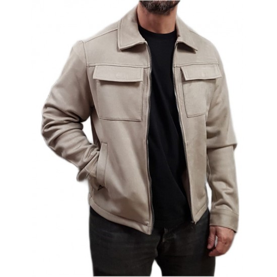 Smart - 55-201-001 - Sacket Suede Bomber - Beige - Μπουφάν Δερματίνη