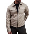 Smart - 55-201-001 - Sacket Suede Bomber - Beige - Μπουφάν Δερματίνη