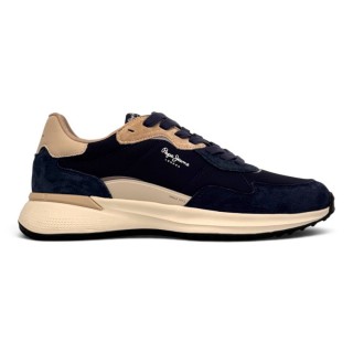 Pepe Jeans – Bampton City M – Ανδρικό Sneaker Μπεζ Μπλε (PMS600038-595)