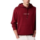 GUESS JEANS – LS HOODED REG EMBRO SWEAT – M5RQ38KCPR1-A50U DARK RED