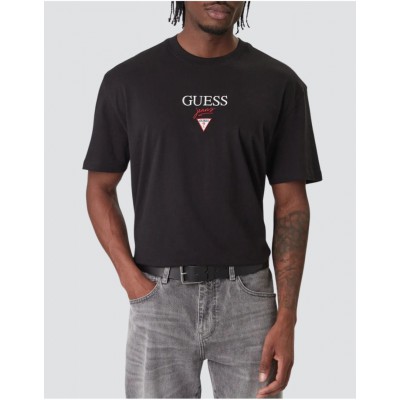 Guess Ανδρική Μπλούζα M6RI45K8HM0-JBLK ΜΑΥΡΗ