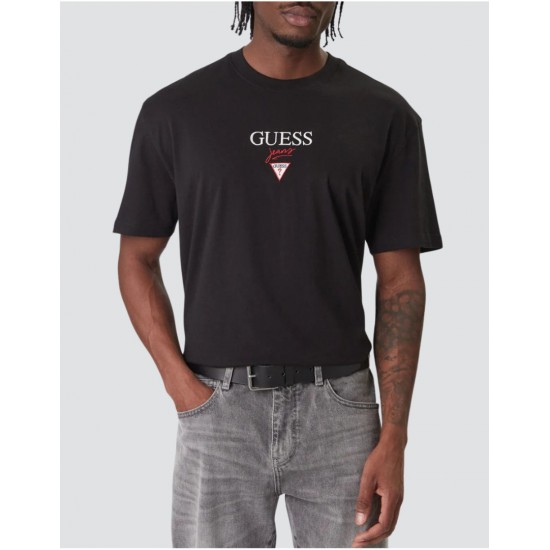 Guess Ανδρική Μπλούζα M6RI45K8HM0-JBLK ΜΑΥΡΗ