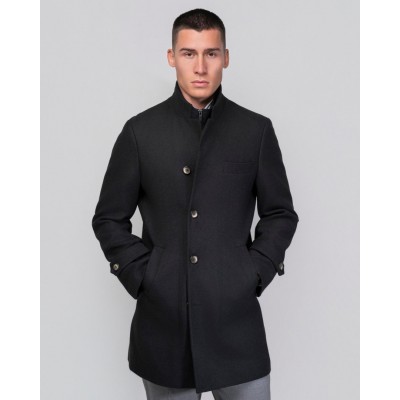 Dezign C-2608 ΠΑΛΤΟ ΜΕ ΑΠΟΣΠΩΜΕΝΟ ΓΙΛΕΚΟ ΜΑΥΡΟ